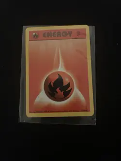 Fire Energy 126/130 Base Set 2 2000 Pokemon Card Common NM - Image 1