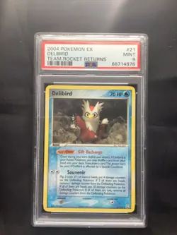 Pokemon Cards: EX Team Rocket Returns Rare: Delibird 21/109: PSA 9 - Image 1