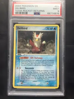 Pokemon Cards: EX Team Rocket Returns Rare: Delibird 21/109: PSA 9 - Image 2