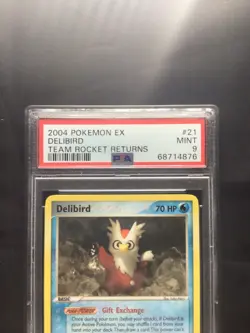 Pokemon Cards: EX Team Rocket Returns Rare: Delibird 21/109: PSA 9 - Image 3