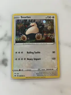 Snorlax 140/202 Rare Holo Card(Pokemon TCG Sword & Shield) - Image 1