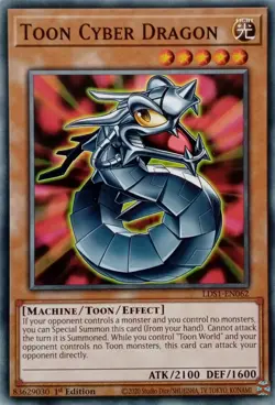 LDS1-EN062 TOON CYBER DRAGON COMMON 1ST EDITION YuGiOh CARD - Image 1