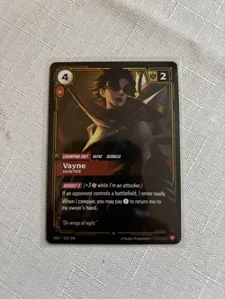 2025 League of Legends Riftbound TCG Vayne Rare Card 035/298 - Image 1