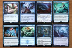 Set of 8 Commander Blue Board Wipes *NM* (English Magic MTG) Commander EDH - Image 1