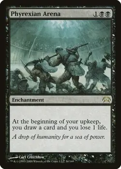 DAMAGED Phyrexian Arena MtG Magic the Gathering Planechase DAMAGED - Image 1