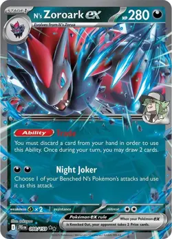 N's Zoroark ex 098/159 Pokemon Journey Together Double Rare Holo NM - Image 1