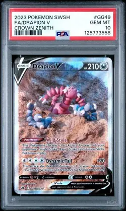 2023 Pokemon Crown Zenith Full Art Drapion V Galarian Gallery GG49/GG70 PSA 10 - Image 1