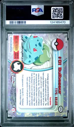 2000 TOPPS CHROME POKEMON T.V. #1 BULBASAUR PSA 10 - Image 2