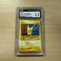 2000 Pokemon Japanese Pichu Gold, Silver, to a New World Holo CGC - Image 1