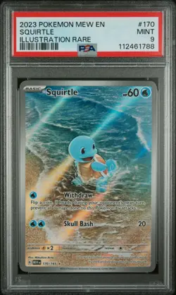 SQUIRTLE #170 ILLUSTRATION RARE 2023 POKEMON MEW EN SCARLET & VIOLET 151 PSA 9 - Image 1
