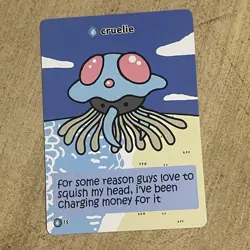 Cruelie Pokiebubies V1 1st Edition Fan Art 15 Chef Ken Lee Pokemon Tentacruel - Image 1