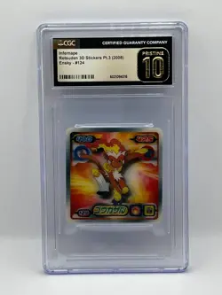 2008 Pokemon Infernape Retsuden 3D Stickers Lenticular CGC 10 PRISTINE (POP 1) - Image 1