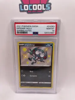2021 Pokemon Shining Fates Shiny Holo Rare SV083 - PSA GEM MINT 10 - IMPIDIMP - Image 1