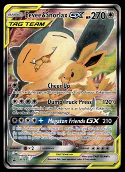 Pokemon TCG SM Promos #SM169 Eevee & Snorlax GX HP - Image 1