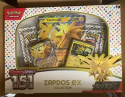 Pokemon TCG Scarlet & Violet 151 Zapdos EX Collection English SEALED - Image 1