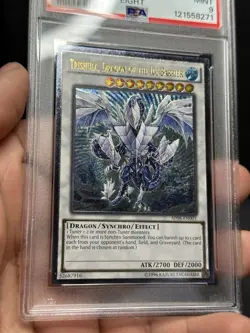Yu-Gi-Oh! TCG Trishula, Dragon of the Ice Barrier AP08-EN001 Ultimate Rare PSA 9 - Image 1