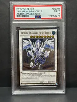 Yu-Gi-Oh! TCG Trishula, Dragon of the Ice Barrier AP08-EN001 Ultimate Rare PSA 9 - Image 2