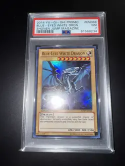 PSA 7 Blue-Eyes White Dragon JUMP-EN068 Shonen Jump Magazine 2014 Yugioh Promo - Image 2