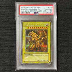 PSA 10 GM Winged Dragon of Ra GBI-003 Secret Rare Promo YuGiOh English Holo - Image 1