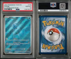 Phione Pokemon TCG Sv06 Twilight Masquerade Card #175/167 PSA GEM MT 10 - Image 3