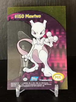 2000 Topps Pokemon #150 Mewtwo PC5 Animation Clear Card - Image 2