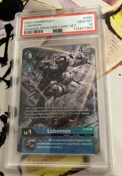 PSA 10 - Lobomon - #030 - Frontier Card Set - Digimon Card Game - Image 1