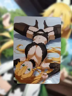 Leafa Sword Art Online Anime Waifu Sexy Goddess Doujin Lewd Hentai Card - Image 1