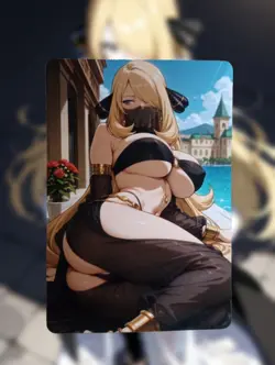 Cynthia Pokemon Anime Waifu Sexy Goddess Doujin Lewd Hentai Card - Image 1