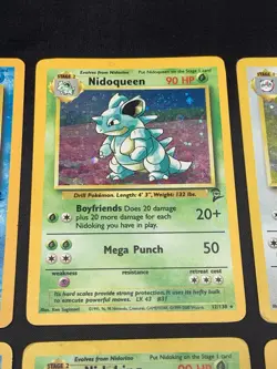 Vintage Rare Holo Pokemon Card Lot WOTC 1999 Nidoking & Nidoqueen Base Set 2 - Image 3