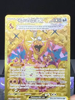 Pokemon Card Charizard EX 228/197 Obsidian Flames Hyper Rare Gold LP - Image 2