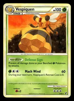 Vespiquen 23/90 HGSS Undaunted Pokemon Card - Image 1
