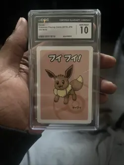 CGC 10 GEM MINT Pokemon Japanese Eevee Old Maid Playing Card Rare - Image 1