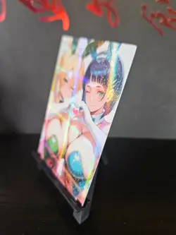 Leafa & Kirigaya Sword Art Online SAO Art Card Holo Glitter Anime Sexy Waifu CCG - Image 2