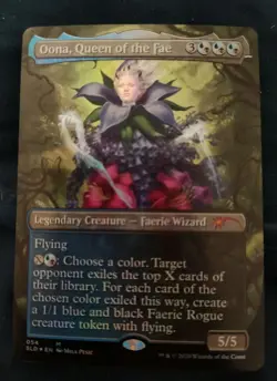 1X FOIL Oona, Queen of the Fae BORDERLESS NM MTG Magic Secret Lair IWD Women's - Image 1