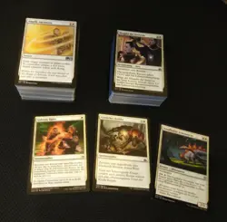 100 Stuck diverse Magic the Gathering Karten Set englisch (Common, Unc.) WEISS - Image 1