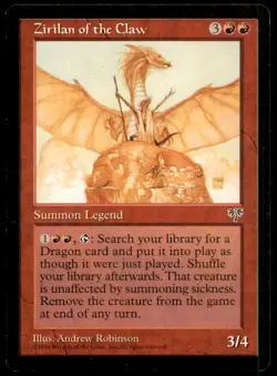 MTG Zirilan of the Claw LP Light Play Mirage [5456] - Image 1
