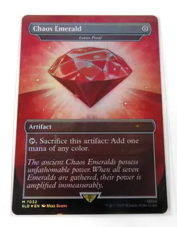 Chaos Emerald (Lotus Petal) Red 7032 Secret Lair Drop Sonic Bonus MTG NM FOIL - Image 1