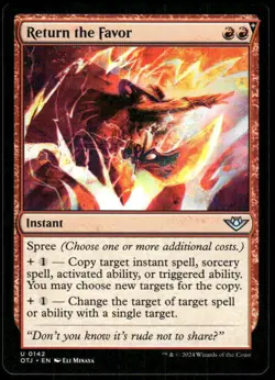 1x Return the Favor - Outlaws of Thunder Junction - NM-Mint - MTG - Image 1