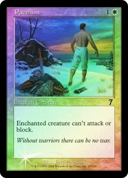 7th Edition MTG FOIL Pacifism Magic - Image 1