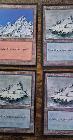 MTG Ice Age Lot of 10 Snow-Covered Lands Island, Mountain, and Swamp - Image 4