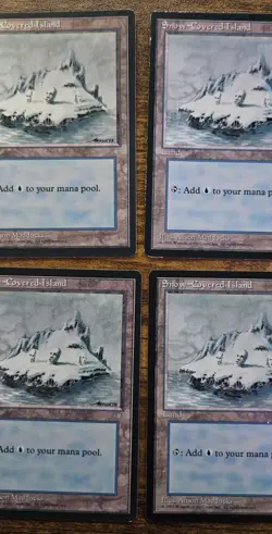 MTG Ice Age Lot of 10 Snow-Covered Lands Island, Mountain, and Swamp - Image 5