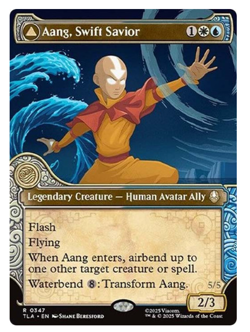 Aang, Swift Savior // Aang and La, Ocean's Fury - Showcase Avatar MTG - Image 1