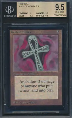 Beta Ankh of Mishra BGS 9.5 Graded Magic MTG (7263) -magicgraders- - Image 1