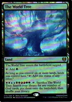 MTG: Kaldheim: Foil The World Tree: Lightly Played Condition - Image 1