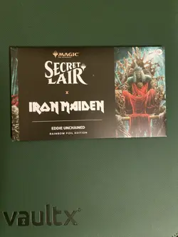 Secret Lair x Iron Maiden: Eddie Unchained Rainbow Foil Edition In Hand - Image 1