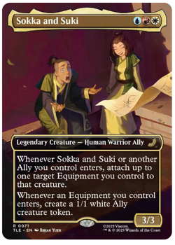 Sokka and Suki - Borderless Avatar MTG - Image 1