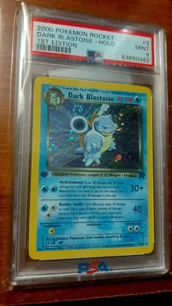 2000 POKEMON ROCKET 1ST ED #3 DARK BLASTOISE-HOLO PSA 9 - Image 1