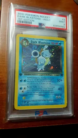 2000 POKEMON ROCKET 1ST ED #3 DARK BLASTOISE-HOLO PSA 9 - Image 3