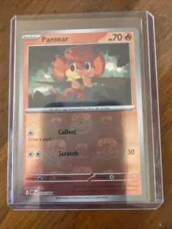 Pokemon TCG Pansear 014/086 Reverse Holo Master Ball SV White Flare English NM - Image 1