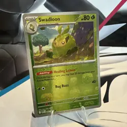 Swadloon 002/086 master Ball Reverse Holo Pokemon TCG White Flare English - Image 1